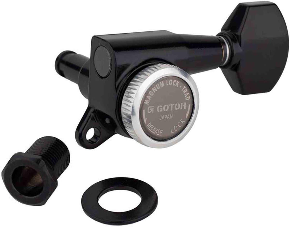 Gotoh GTH14097 SG381 stemmechanieken (posts 6xL) met Magnum Lock Trad and 07 knoppen, 6L, zwart