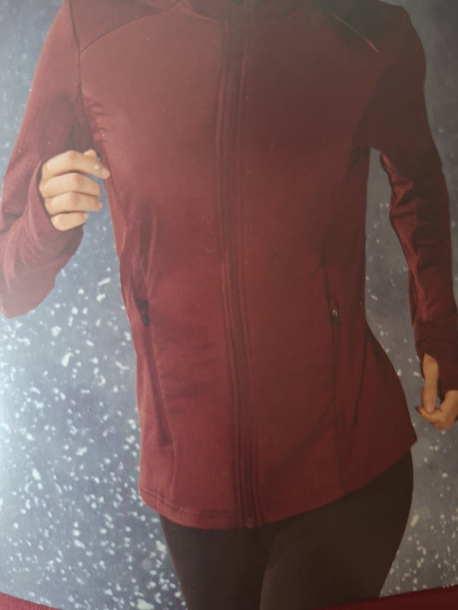 Crivit Dames Hybrid Thermo Jas / Extra Warm / Zachte Fleece Voering /Bordeaux Rood / Maat S 36