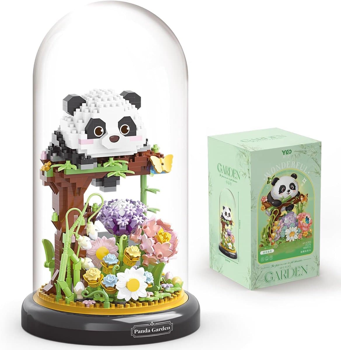 VONKELIOS®Bouwpakket Panda Bloem voor Volwassenen, Plant Vriend Bonsai Boom Bouwblokken, Feestcadeautjes voor Kinderen, Valentijn, Nieuwjaar, Pasen, Verjaardag Cadeau voor Jongens en Meisjes van (Panda Bloemen)
