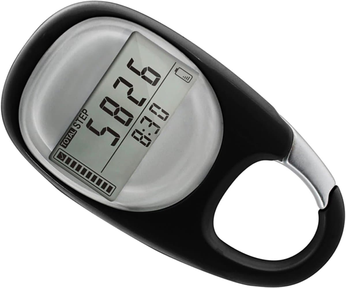 Digitale Stappenteller - Pedometer Fitness Tracker - Dagelijkse Activiteit Meten - 3D Stappentelling - 9.8 x 6.7 x 1.9 cm