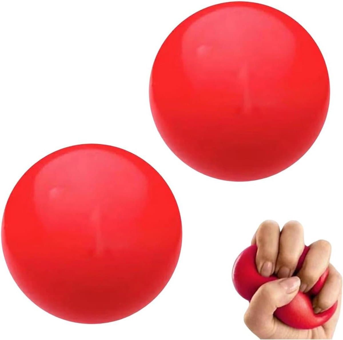 Knijpballen Set - Handballen Therapi - Hand Kracht Trainen - Ergonomisch Ontwerp - 2 Stuks - Grijs