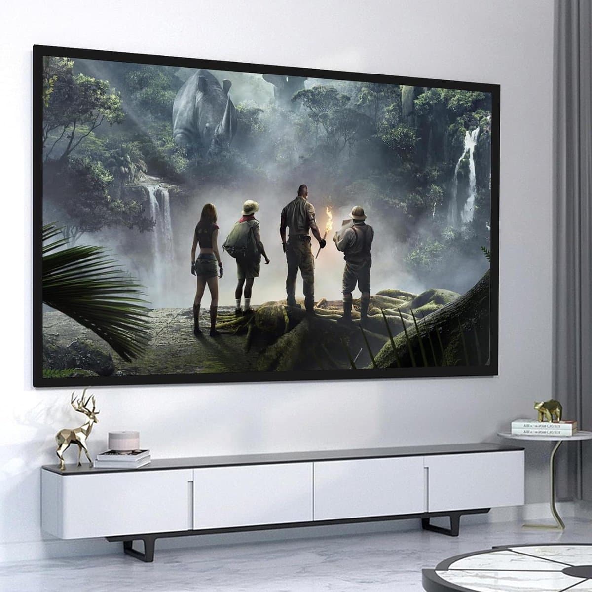 Projectiescherm - Beamerdoek HD - Thuisbioscoop Creëren - Vlak Scherm Structuur - 120 Inch - Wit