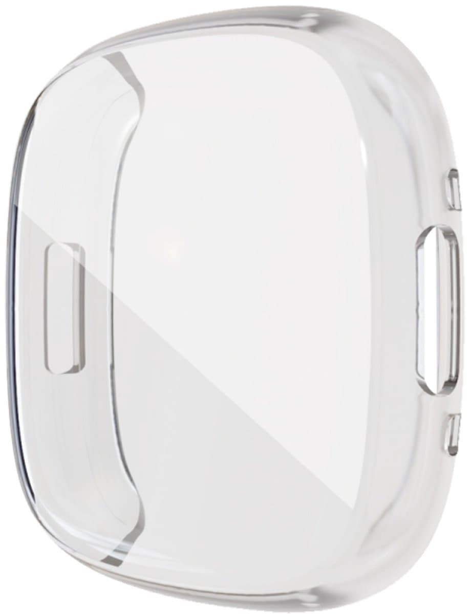 Voor Fitbit Sense 2 Galvaniseren Volledige dekking TPU-horlogekast (transparant)