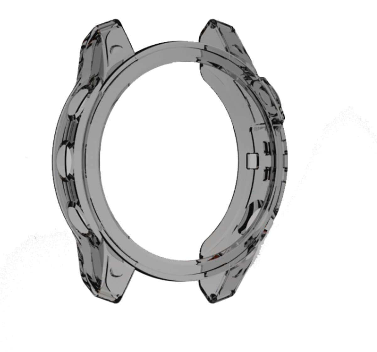 Voor Garmin Fenix 7 TPU Half-Pack Candy Kleur horlogekast (transparant zwart)