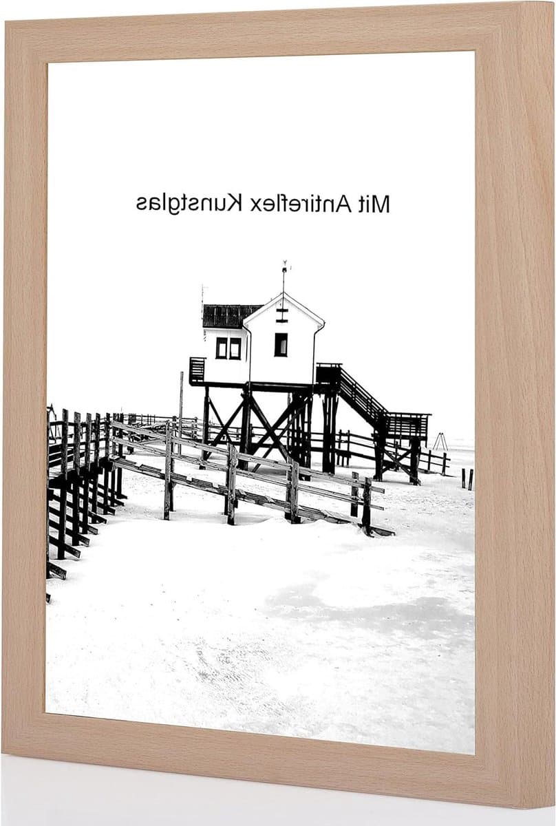 Fotolijst Beukenhout - Afbeeldingslijst Muur - Foto's Tonen - Antireflectieglas - 35x100 cm - Niet gespecificeerd