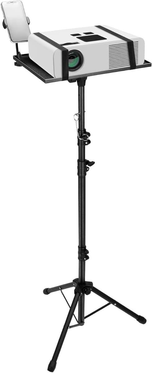 Allecta - Universele standaard voor projector, laptop en tablet - Hoogte verstelbaar 58-160 cm - Hoek verstelbaar 180°