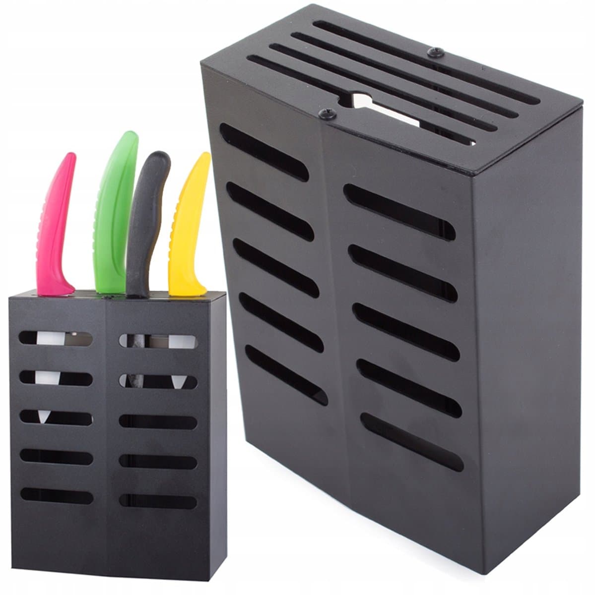 Metalen Messenhouder Keuken Organizer met Ophanging - Zwart