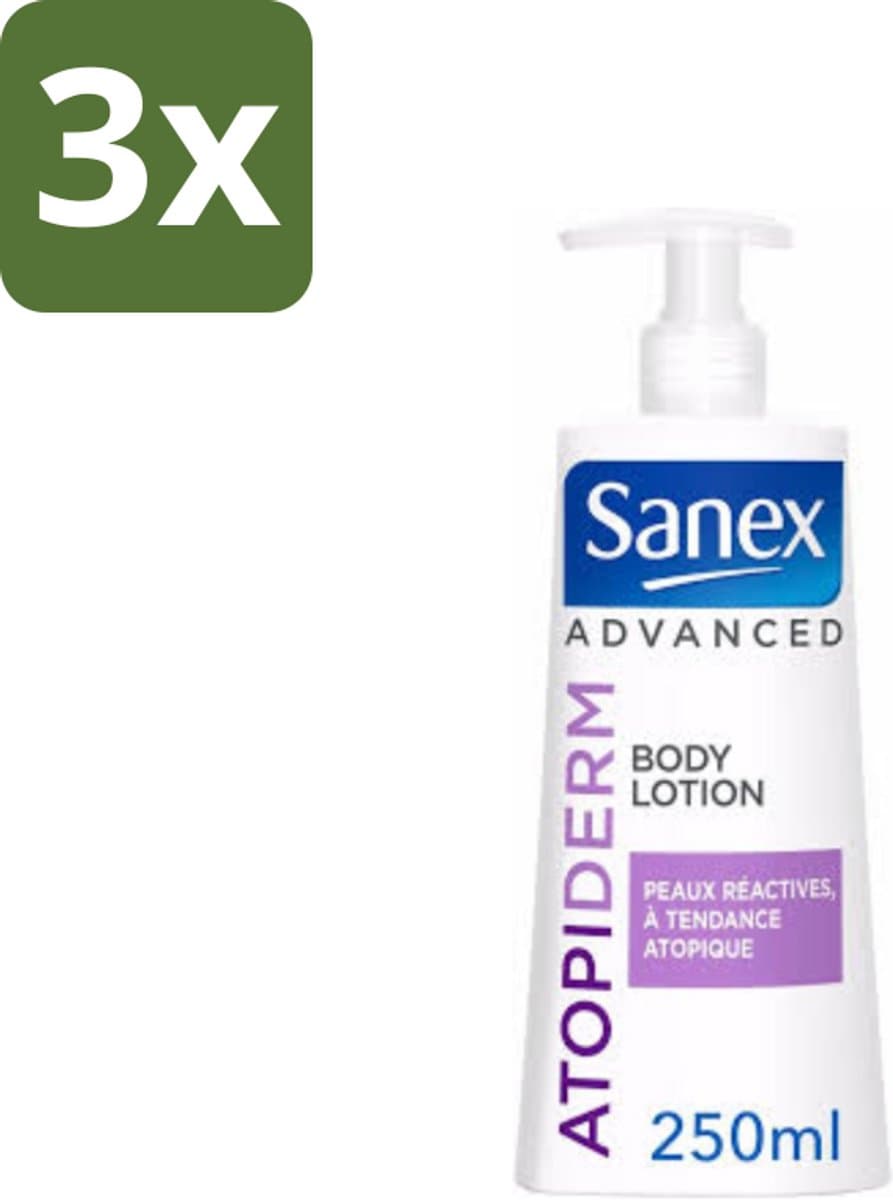 Sanex Geavanceerd - Atopiderm - Bodylotion - 250 ml - Bulkverpakking - 3 stuks