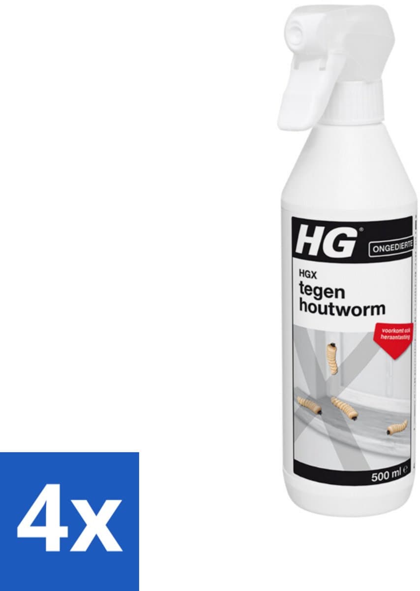 HG X Tegen Houtworm 500 ml - Voordeelverpakking - 4 stuks