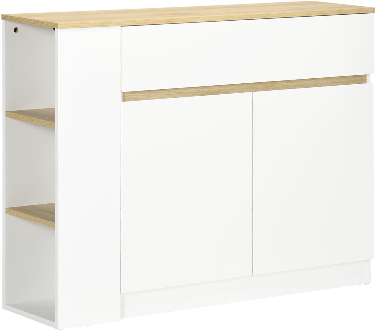HOMCOM Buffetkast - Spaanplaat - 110x29,5x82cm - Wit