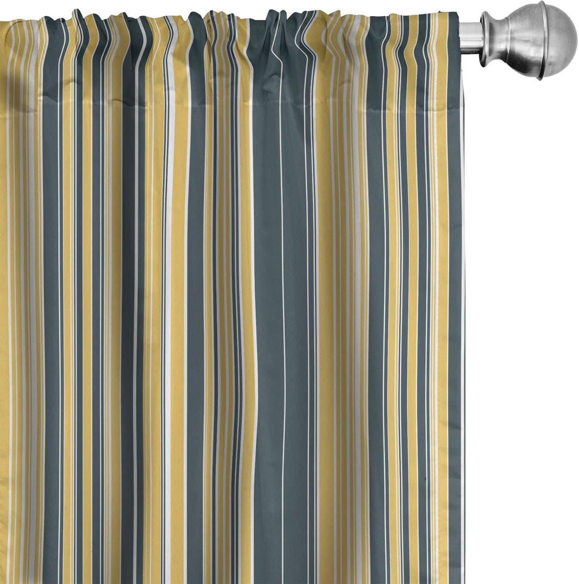 ABAKUHAUS Geometrische gordijnen – 2x75x225 cm – microvezel – donkerblauw