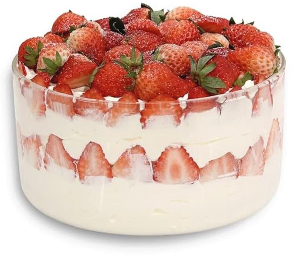 Grote Glazen Trifle Schaal 3,1L - Modern Ontwerp Duidelijke Glazen Rond Dessertservies voor Taarten, Salades, Fruit, Magnetron- en Vaatwasmachinebestendig