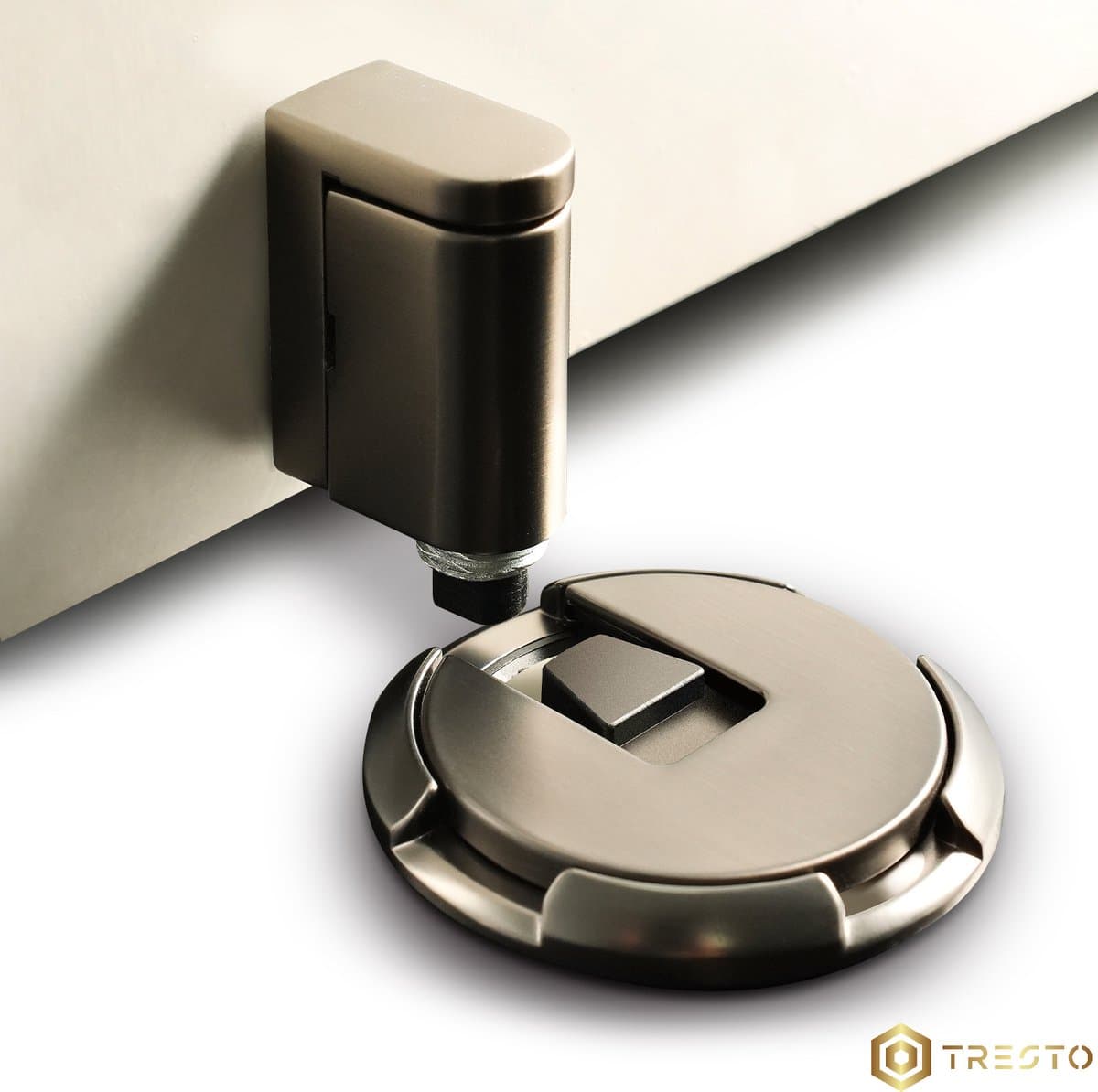 TRESTO – Antraciet Deurstoppers – Inklik Mechanisme – Luxe Deurbeschermer – Stijlvol & Duurzaam – 2 Stuks