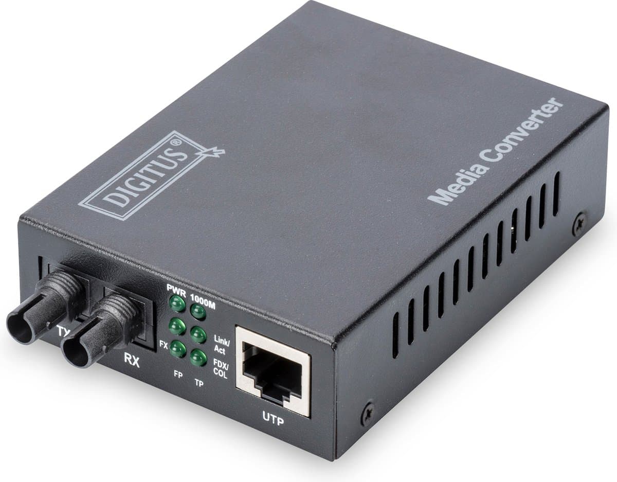 Digitus DN-82110-1 Netwerk mediaconverter LAN, ST Duplex 1 GBit/s