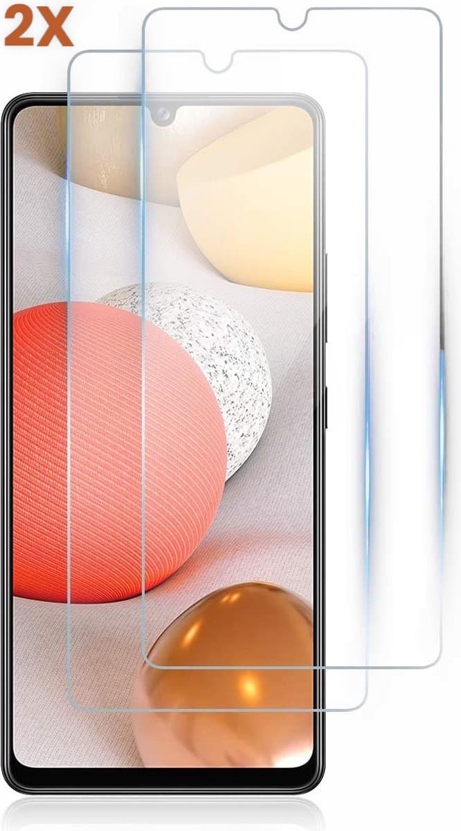 AziLine Screenprotector 2X geschikt voor Samsung Galaxy A42 5G - 9H Luxe Tempered Glas 2X Bescherming A42 - Premium Kwaliteit Glas Schermbescherming geschikt voor Samsung Galaxy A42