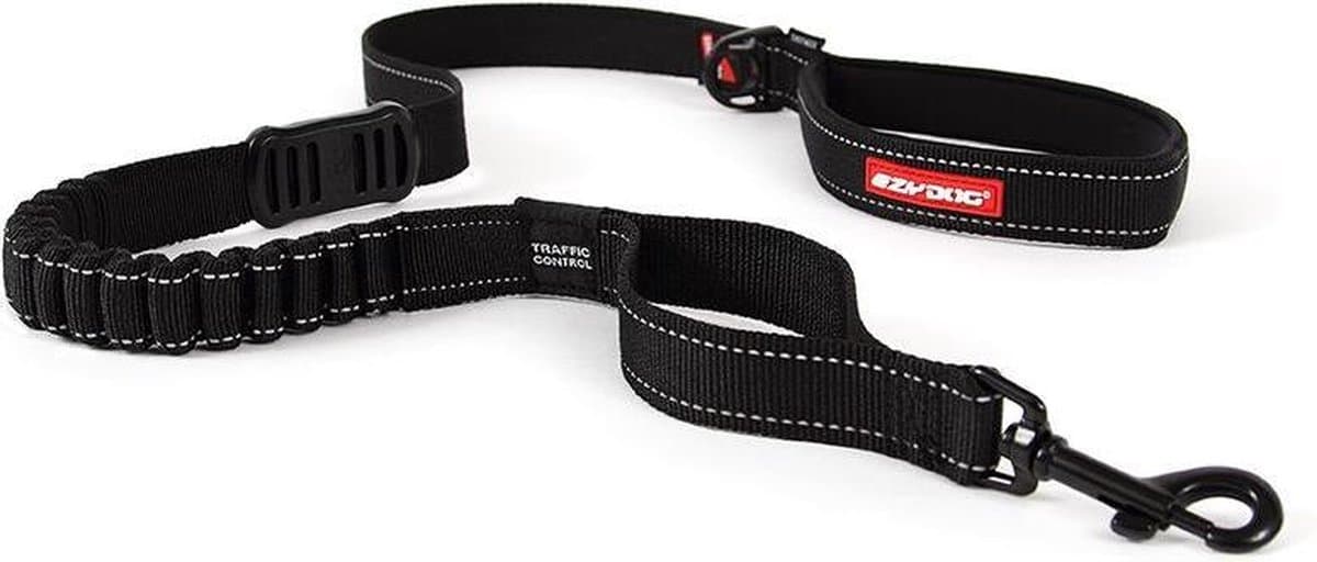 EzyDog Zero Shock Lange Honden Riem - Looplijn voor Hond - 120cm - Zwart