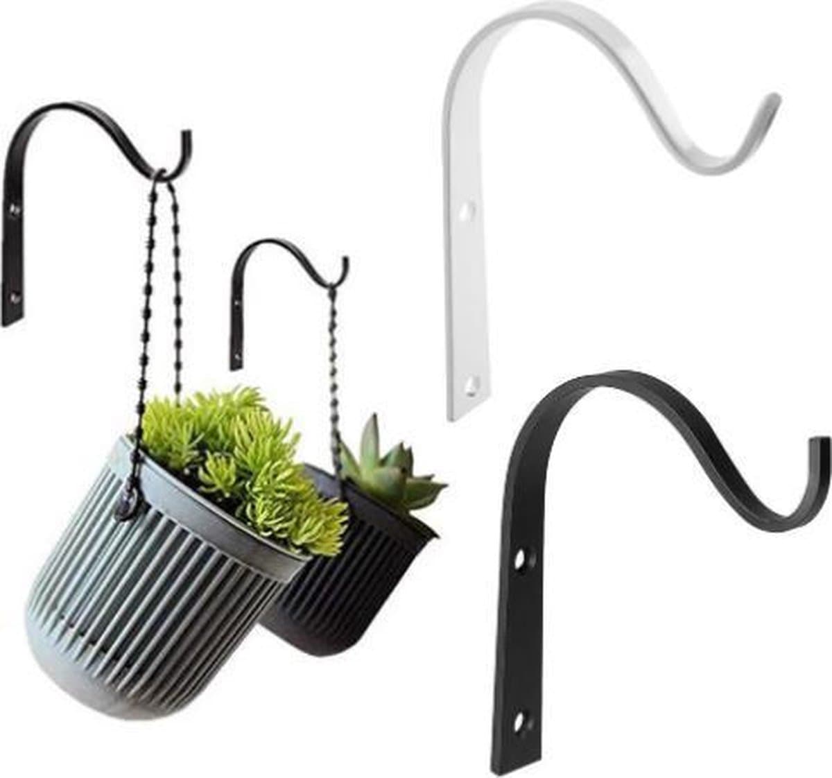 FSW-Products - 2 Stuks - Ophanghaken Zwart - Kledinghangers met Schroeven - Deurhaken - Kledinghaak - Muurhaak - Kapstokhaak