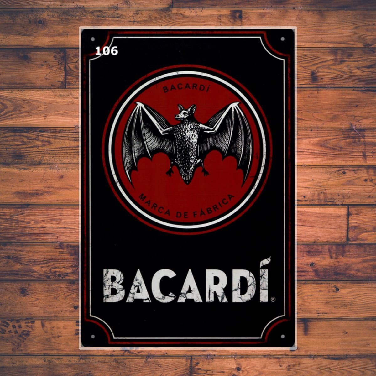 Wandbordje Logo Bacardi