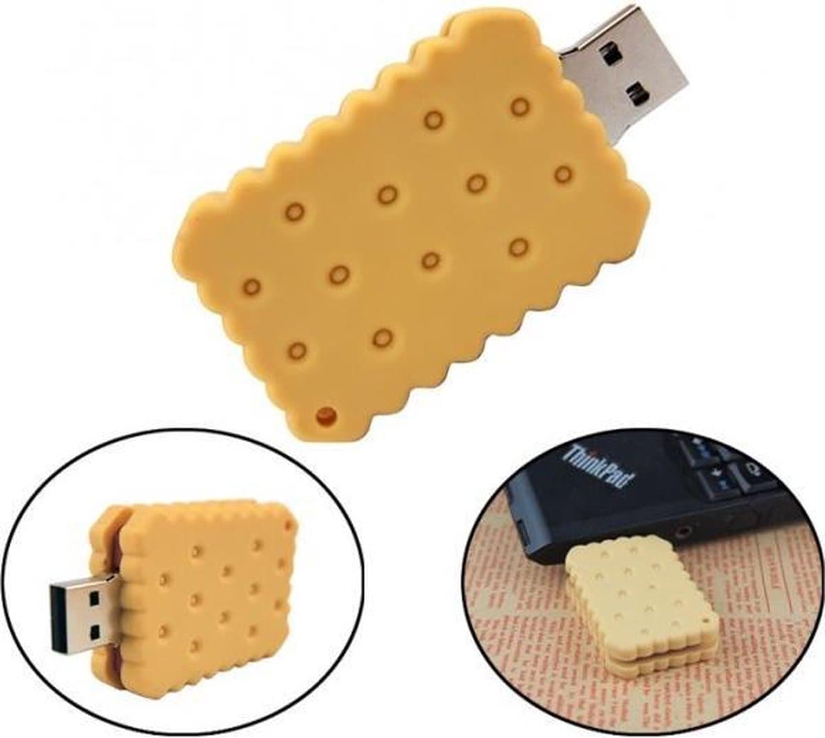 Biscuit usb stick 8gb -1 jaar garantie – A graden klasse chip