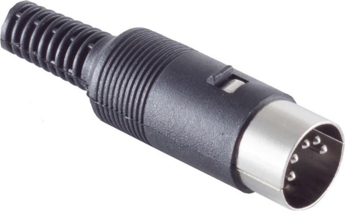 S-Impuls DIN 5-pins 180° (m) connector / zwart
