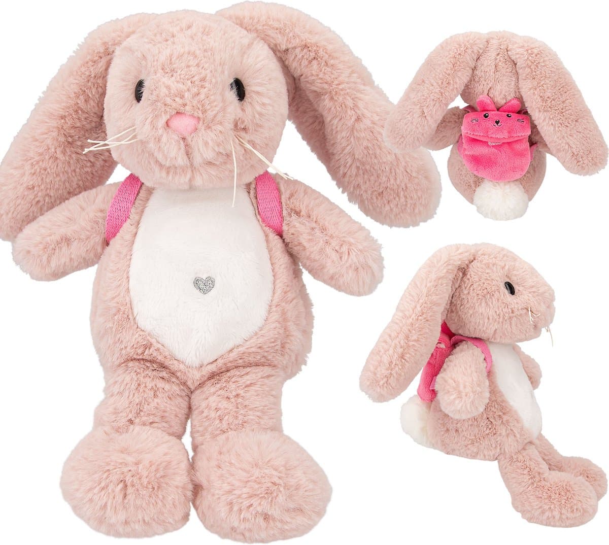 Princess Mimi pluche konijn Nelly met rugzak 19 cm