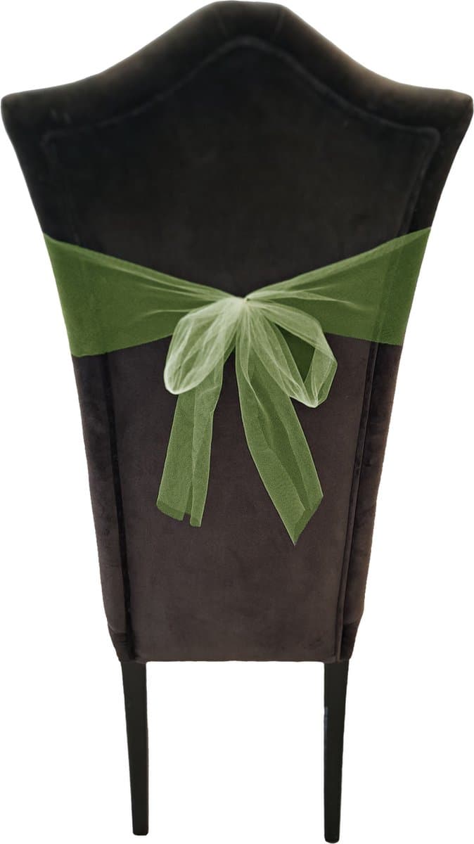 Tule stof op rol - lichtgroen - 30cm x 9meter - Organza/mesh decoratie stoffen