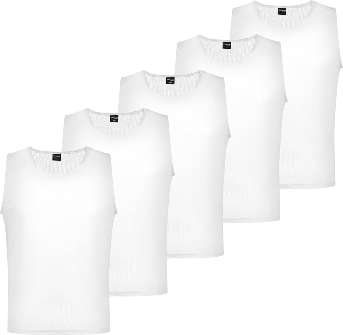Trainingshesjes wit - 5 stuks - Voetbal hesjes senioren - Maat L/XL - Ciclón Sports sporthesjes
