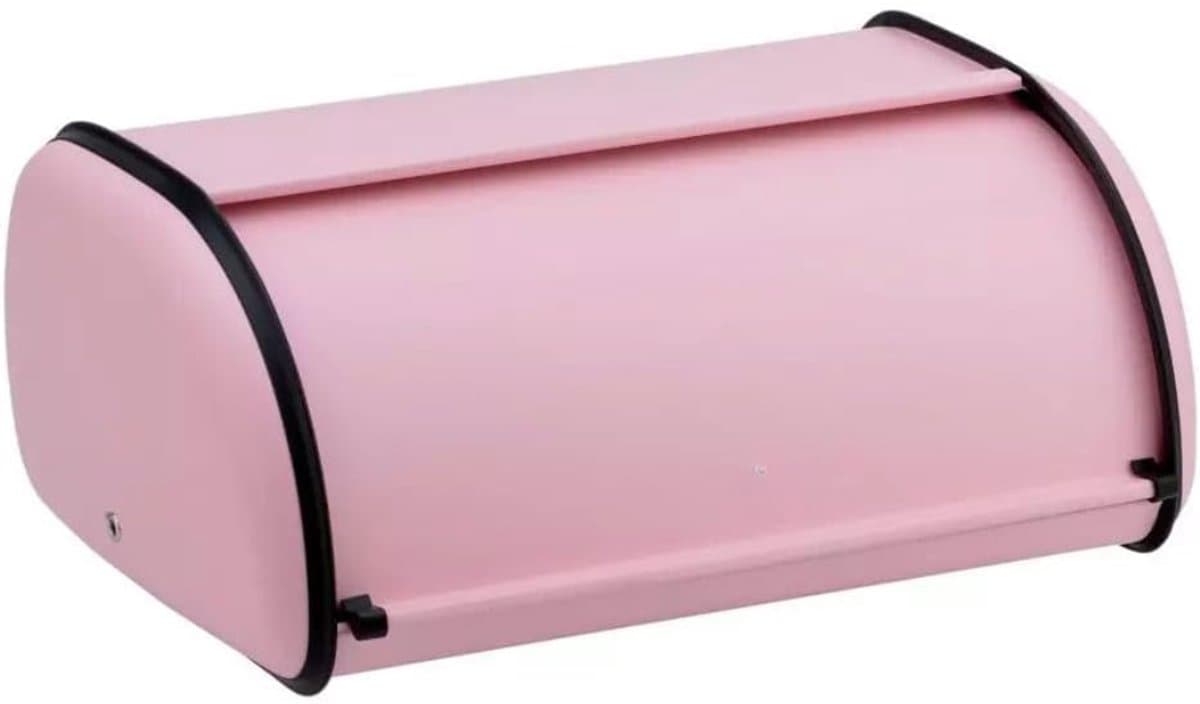 Goodivery ®Broodtrommel, staal (roze) Klein, 36 cm x 24 cm x 15 cm, 3 kg