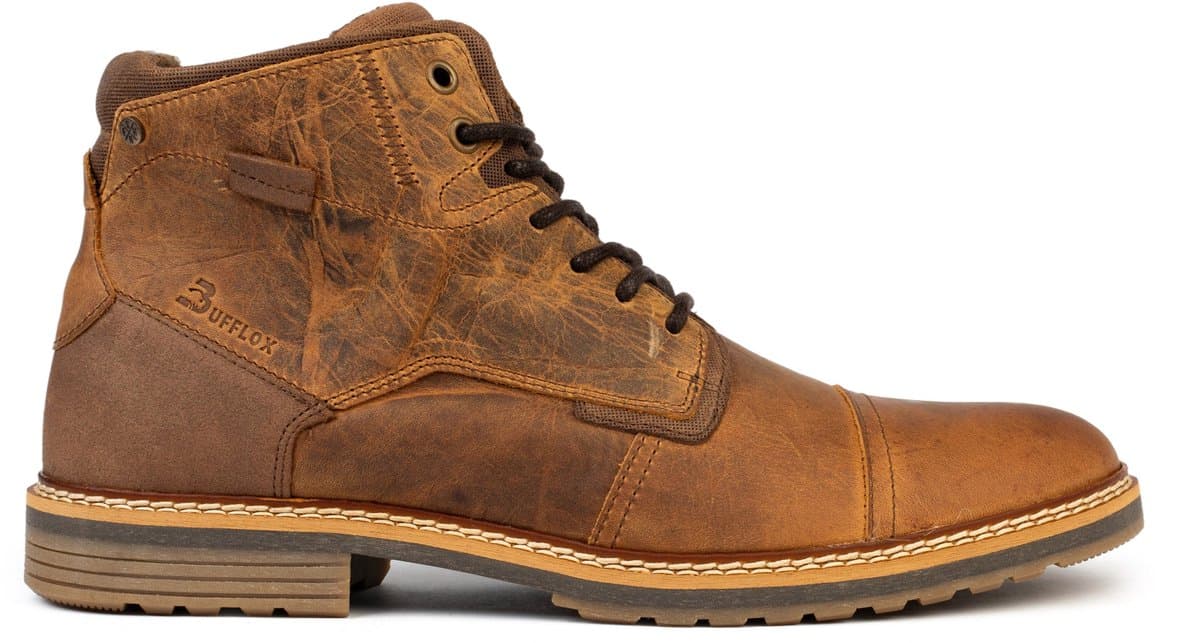 Bufflox josue boots heren cognac leer