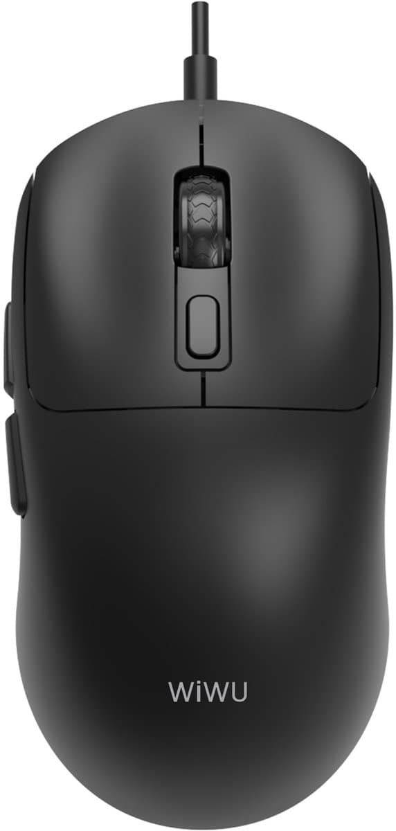 WiWU Bedrade Optische Muis - 6 Knoppen - Ergonomisch Design - 1.8m Kabel - Zwart