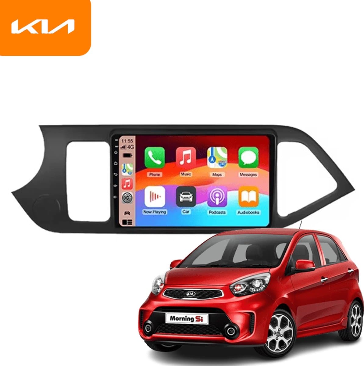 VCTparts® CarPlay en Android Auto Multimedia Speler voor Kia Picanto 2011–2017 – GPS Navigatie en Touchscreen – Inbouwen / Inbouwservice / Installatie