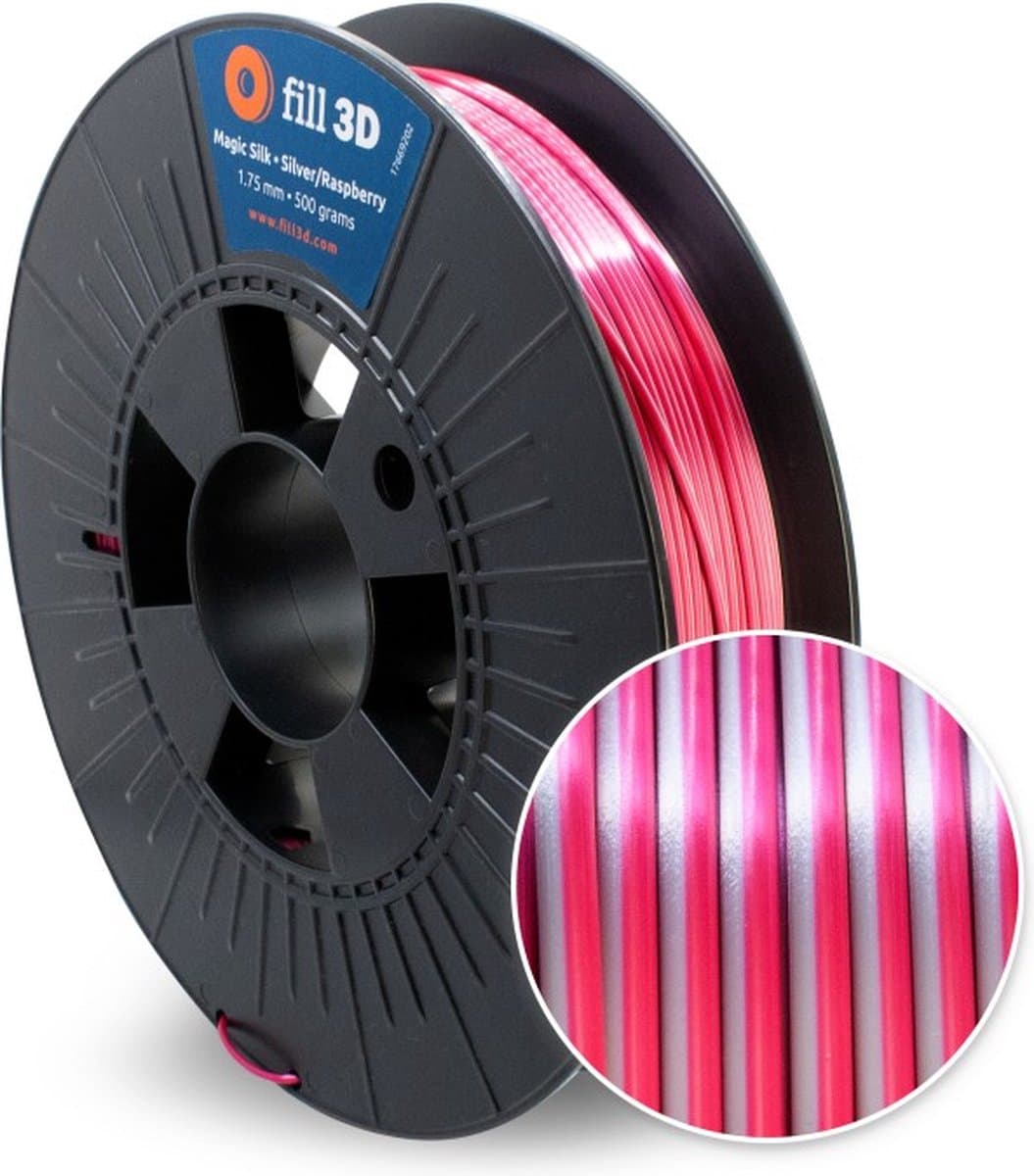 Fill 3D Magic Silk Silver/Raspberry
