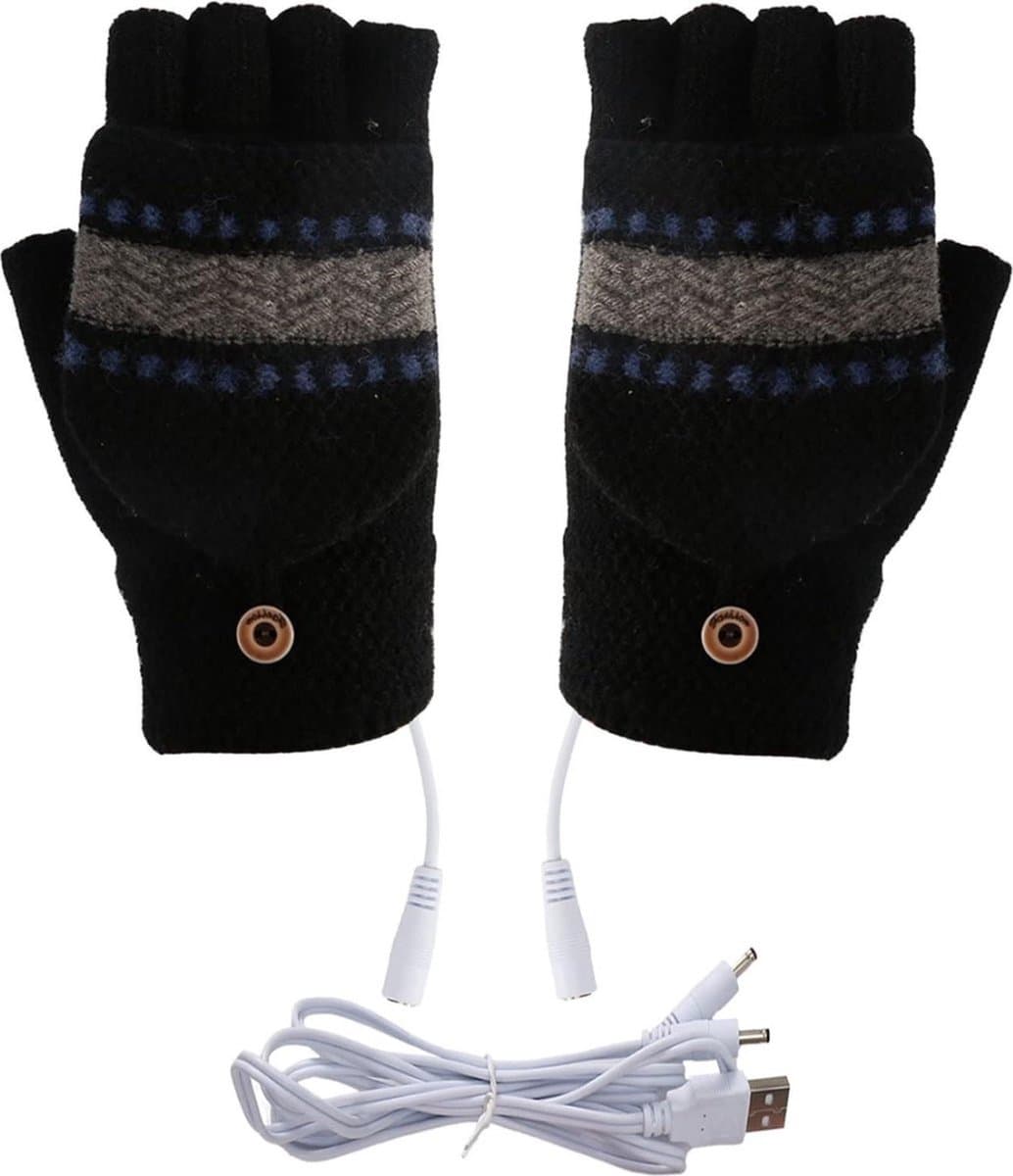 Verwarmde Handschoenen - Half Vingerloze USB Heater Wanten Winter Handen Warmer - Laptop Handschoenen