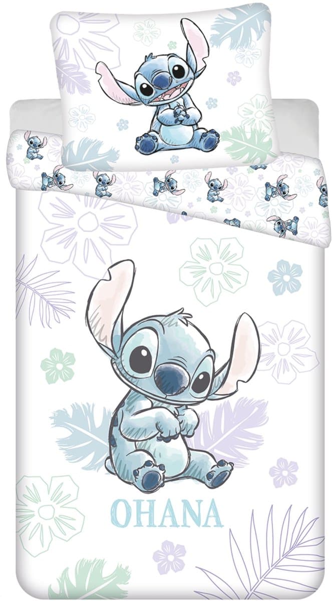 Lilo en Stitch dekbedovertrek Ohana White 140 x 200 cm - 70 x 90 cm - katoen