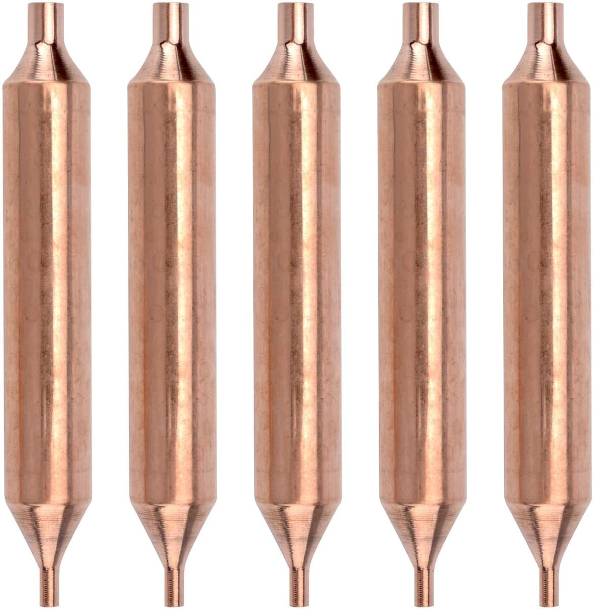 ZEYNOMAX- Filter Koperen Koelkastfilter - 5 Stuks - 19 mm x 127 mm - Duurzaam - Hoogwaardig Koper - Vochtbestendig - Waterfilter
