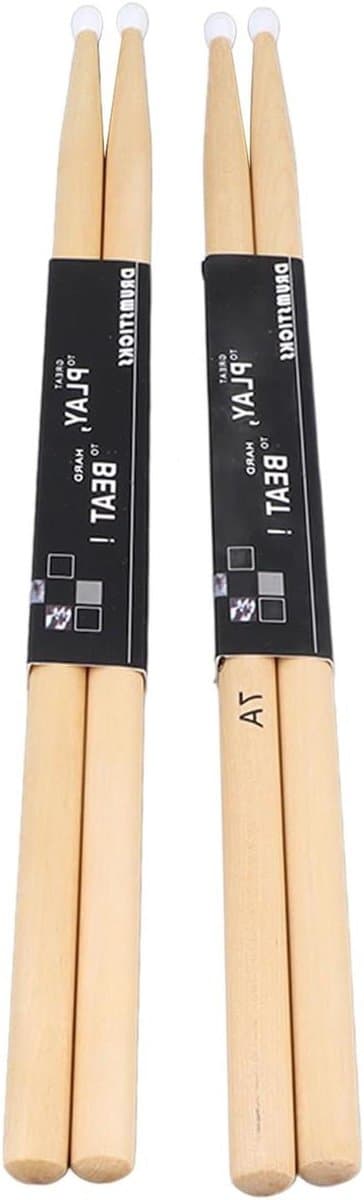 Drumstokken Set - Percussie Stokken - Muziek Maken - Nylon Tip - 2 Paar - Natuurlijk