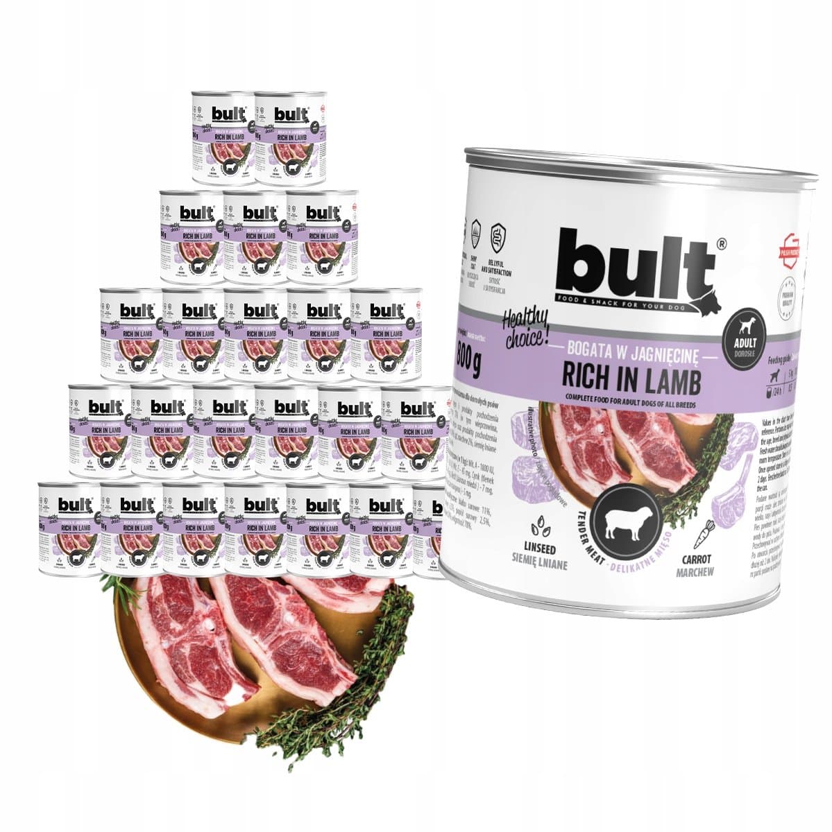 Bult Serie - Hondenvoer Blik - Lam - Nat - 24x800g