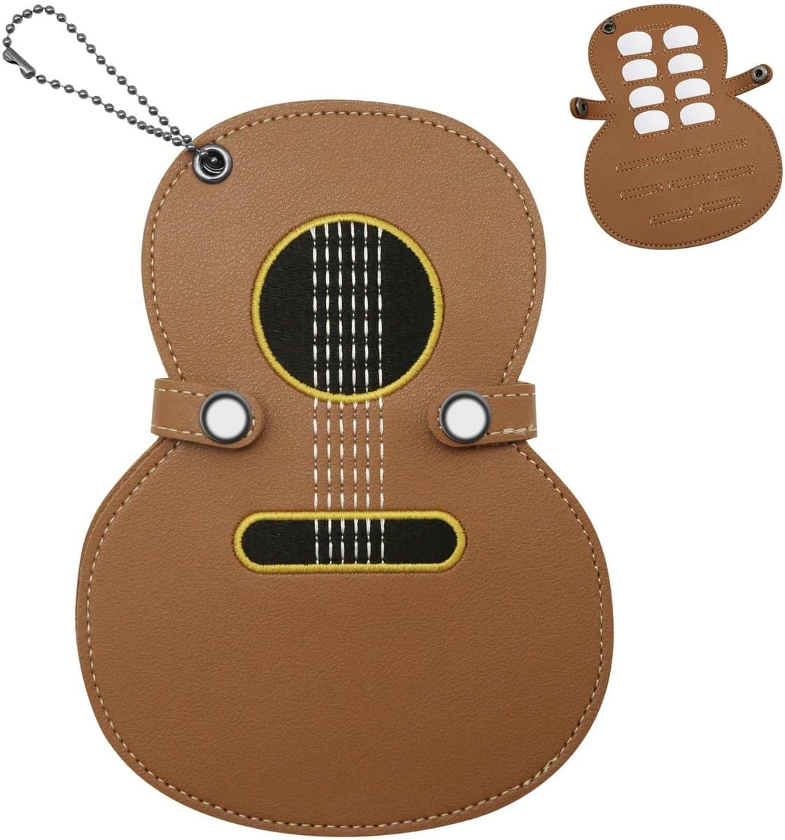 Dailygoods- Plectrumhouder Lederen - 17 Slots - Gitaar Pick Case - Opslag Koffer - Geschenken voor Gitaristen - Bruin Design
