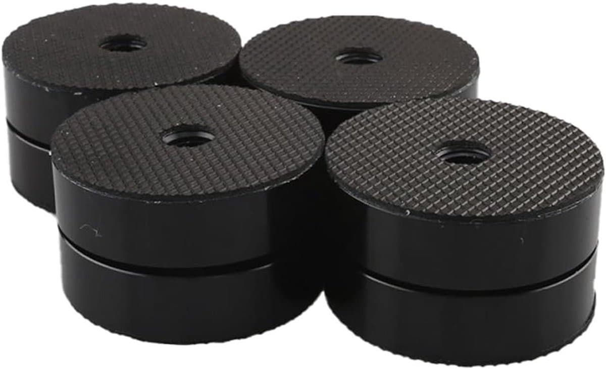 Isolatie Voetjes - Luidspreker Dempers - Geluidsverbetering - Trillingsdempend Aluminium - 40 x 23 mm - Zwart