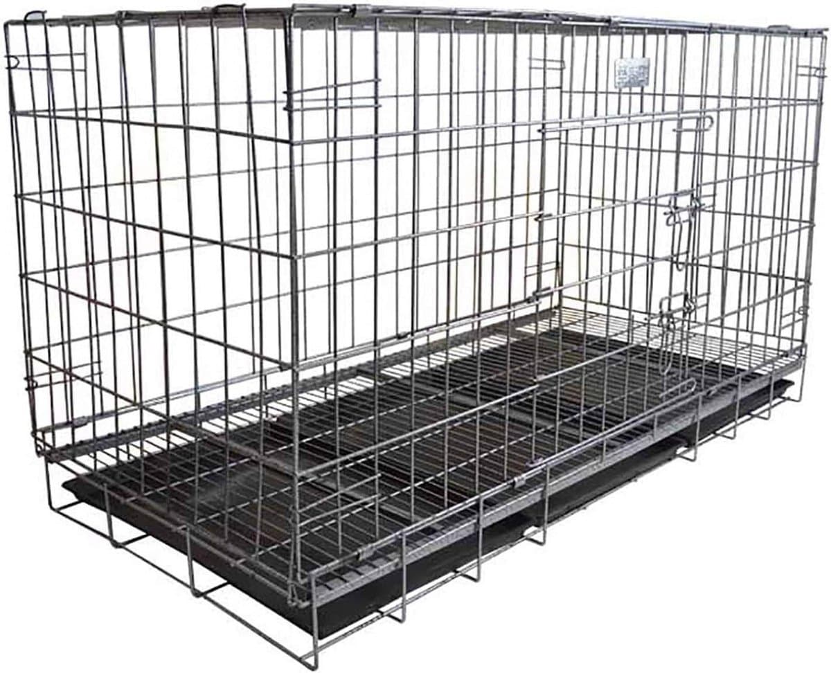 Huisdierkooi Met Lade - Hondenbench Opvouwbaar - Veilig Verblijf - Makkelijk Opvouwbaar - 85x60x70cm - Zwart