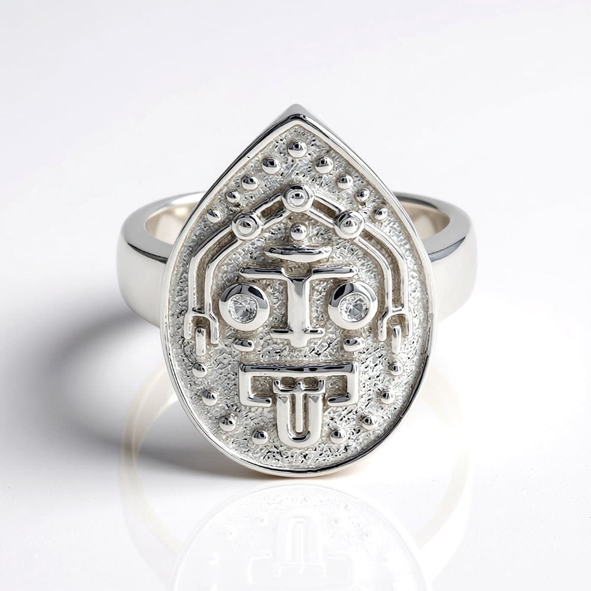 Cavill - 925 Sterling Zilver ring - Cambodjaanse zirkonen 0,04 ct - Geometrisch design - Glanzende stijlvolle damesring