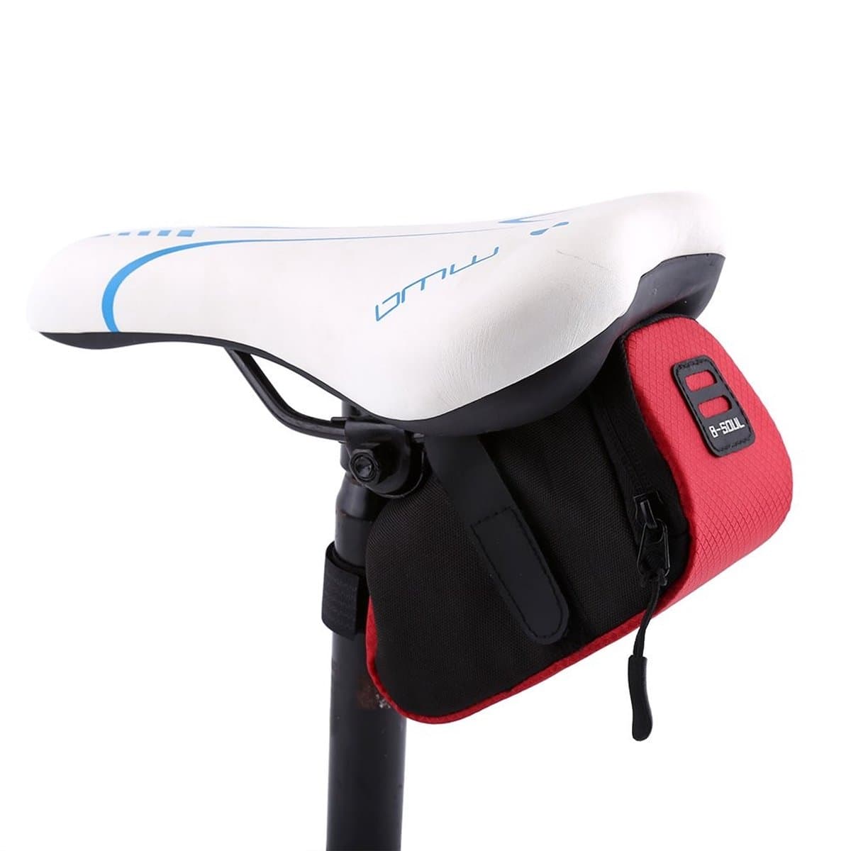 Allecto - Fiets Zadel Tas - Onder Zadel Bagage - Ruime Opslag - Rood -fietsaccessoire - Geschikt voor Fietsen - Rood