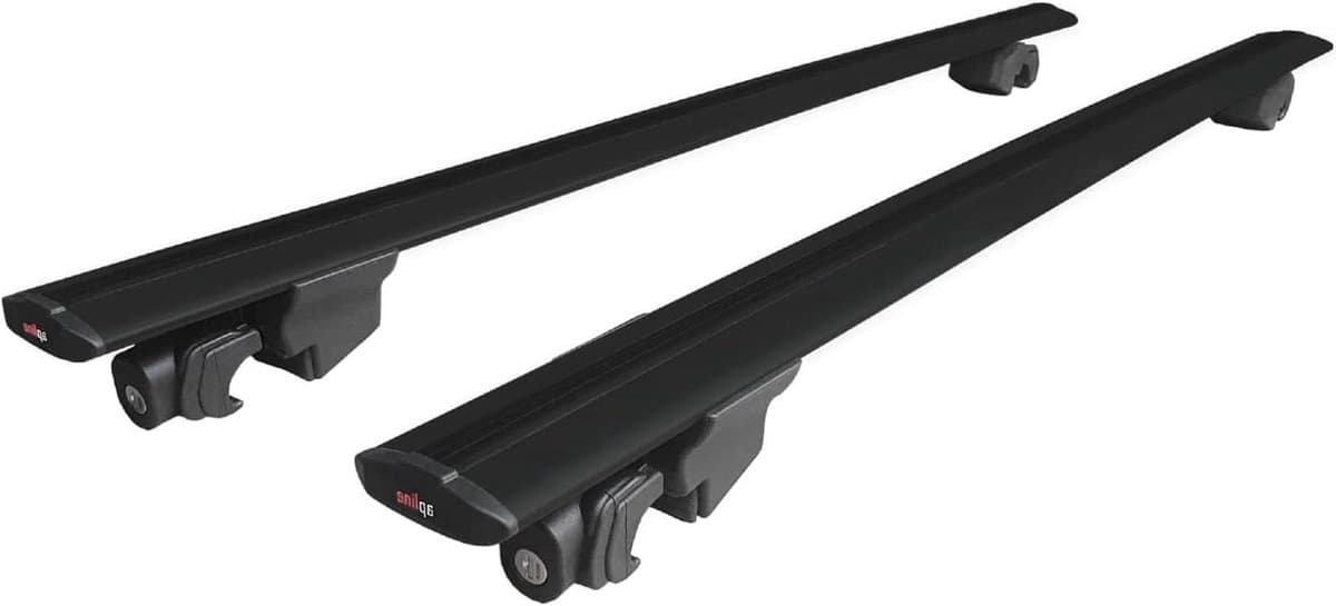 Dakdrager bagagedrager - Spoorstaven - Lading Vervoeren - Voertuigspecifieke pasvorm - 75 kg capaciteit - Zwart