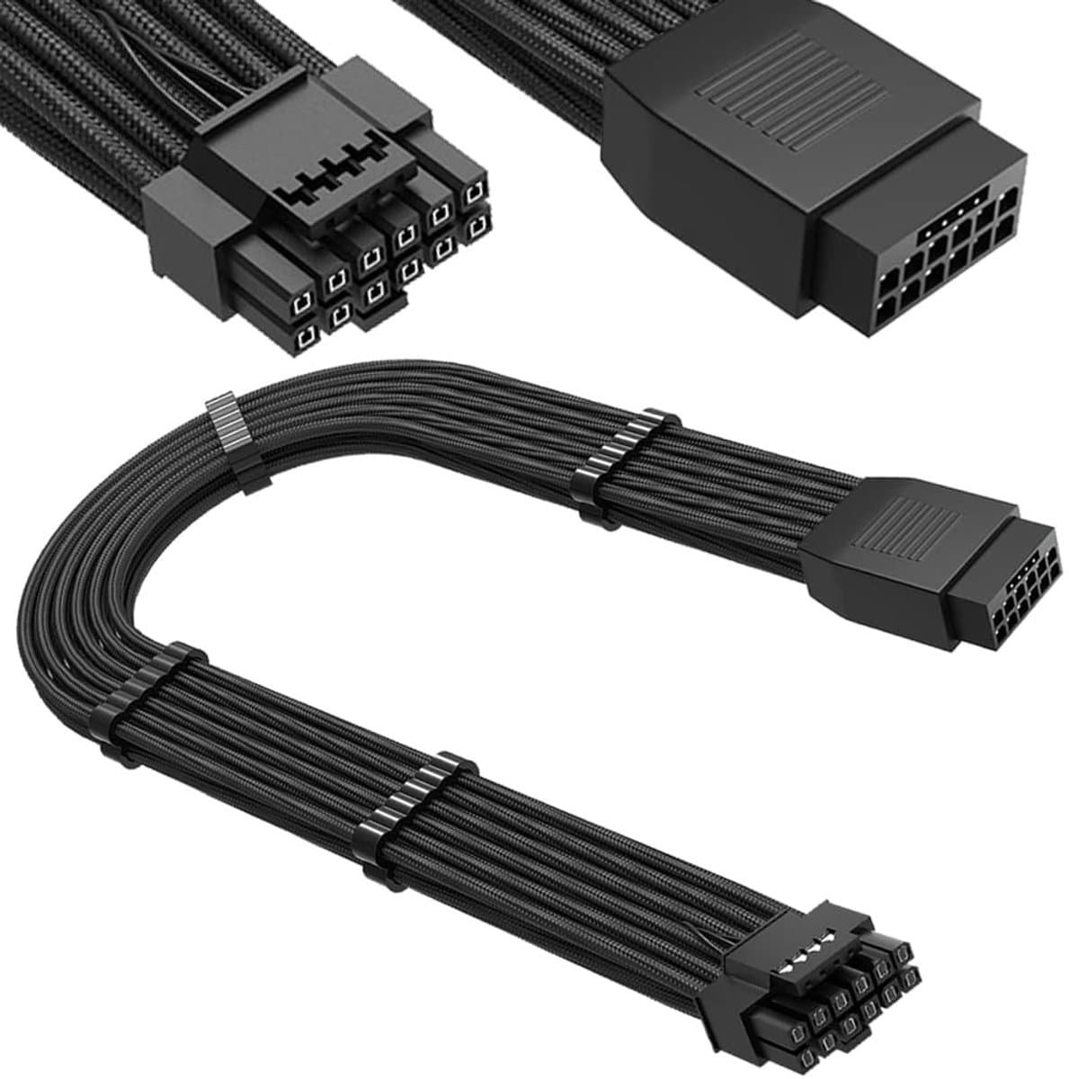 Dailygoody - 12VHPWR PCIe 5.0 Power Extension Cable - 16pin - Zwart - RTX 3090Ti 4070Ti 4080 4090 - Geschikt voor gaming PC - Kleur zwart