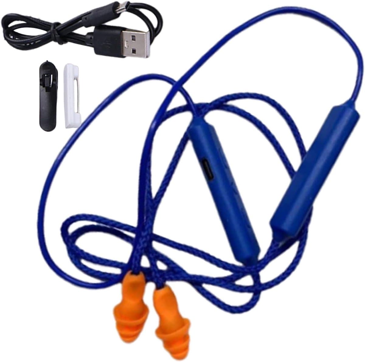 Oordopjes Koptelefoon - Werk Oordopjes - Gehoorbescherming Werk - 12 Uur Batterij - 49.9 Gram - Geel Blauw