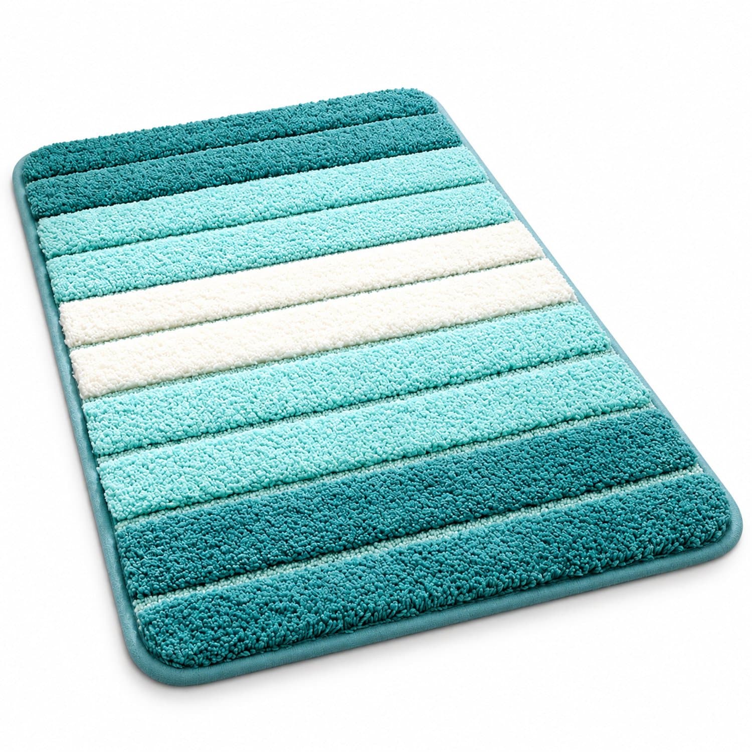 Sercano Badmat 40x60 cm – Antislip Badkamermat – Zacht & Absorberend – Sneldrogend en Wasbaar – Turquoise
