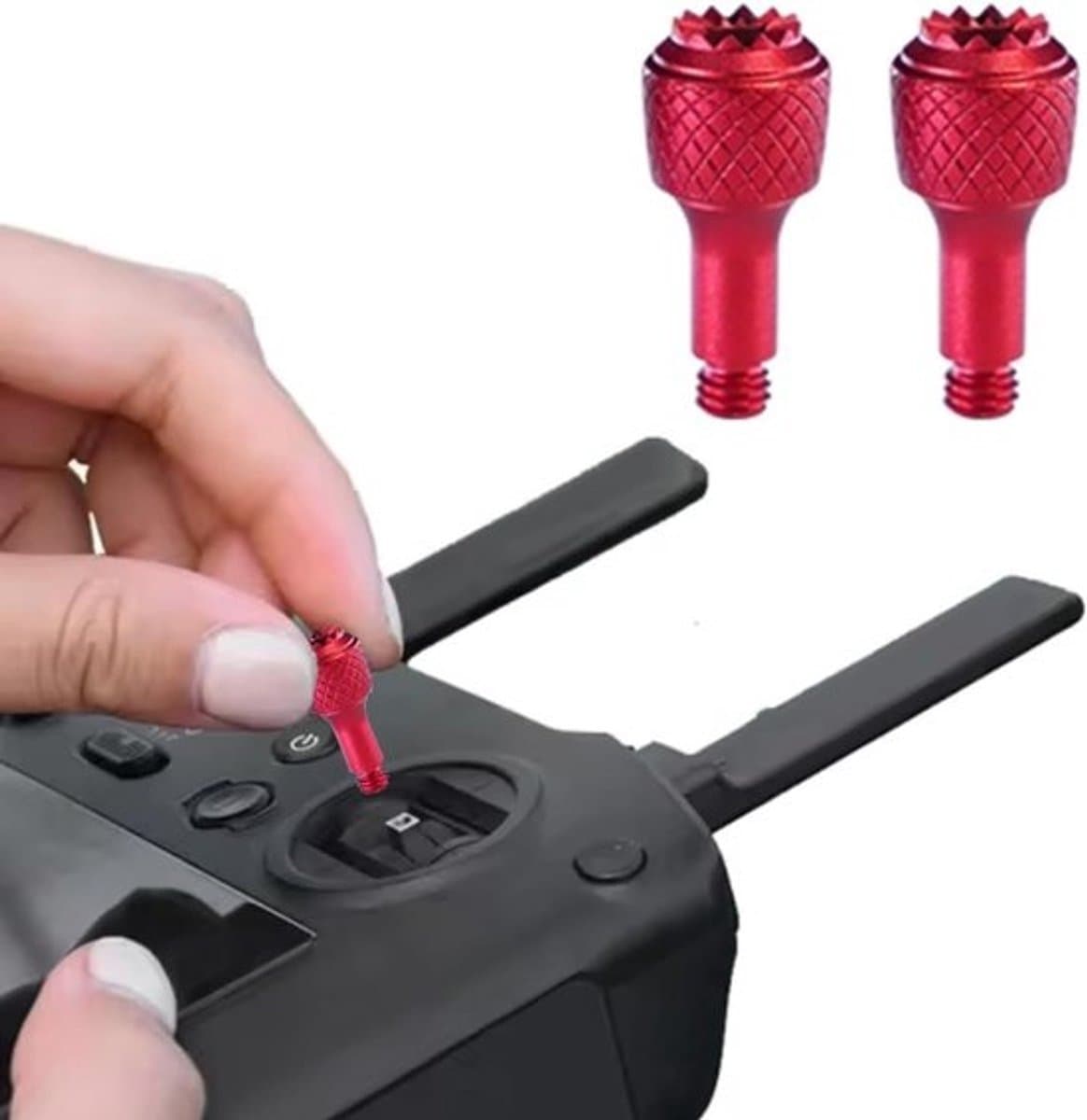 Controller Joysticks - Duimsticks Afstandsbediening - Drone Besturen - Antislip Textuur - 2 Paar - Rood
