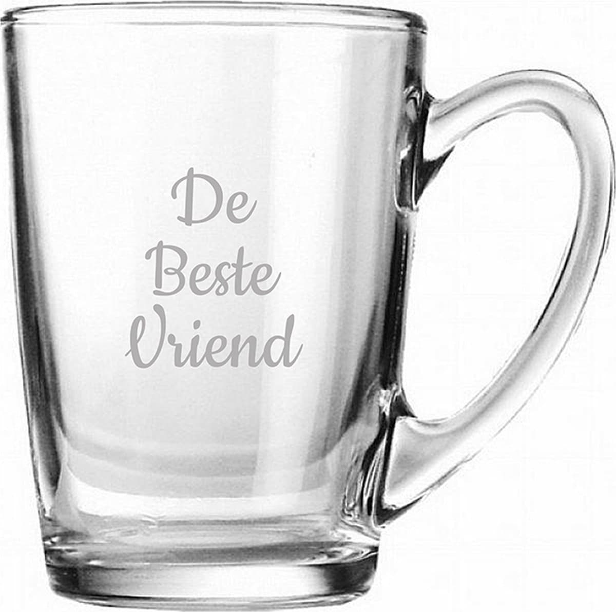 Gegraveerde Theeglas 32cl De Beste Vriend