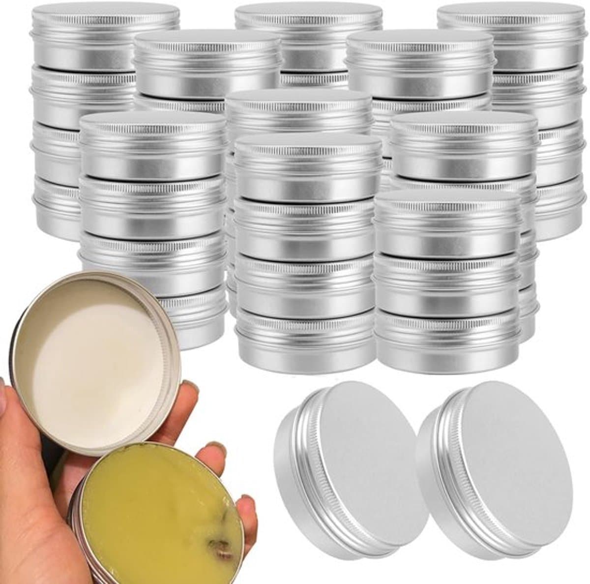 VT Goods - Aluminium Tin Potten - Kleine Lege Blikken - Voor Reizen - 60ml