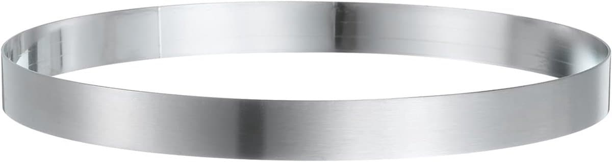 Ronde taartring, 21 cm x 2 cm, naadloze roestvrijstalen pastry-mousse-dessert ring met spiegelcoating voor het bakken en koken van Engelse muffins en crumpets
